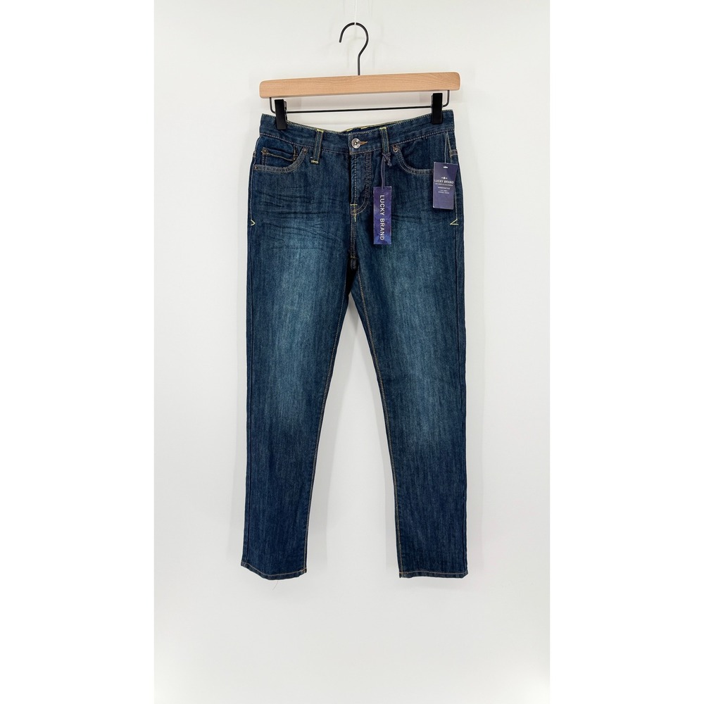 Lucky Brand Kids Unisex Billy Straight Jeans Dark Wash Classic Denim Size 14